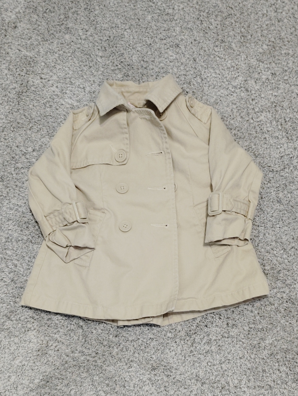 GAP Cream Double-Breasted Kids' Pea Coat